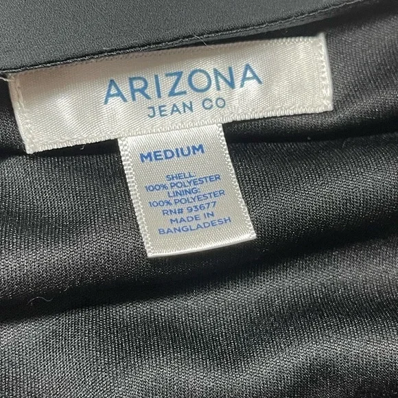 Arizona Jean company black and floral long sleeve romper women’s size medium - Picture 10 of 16